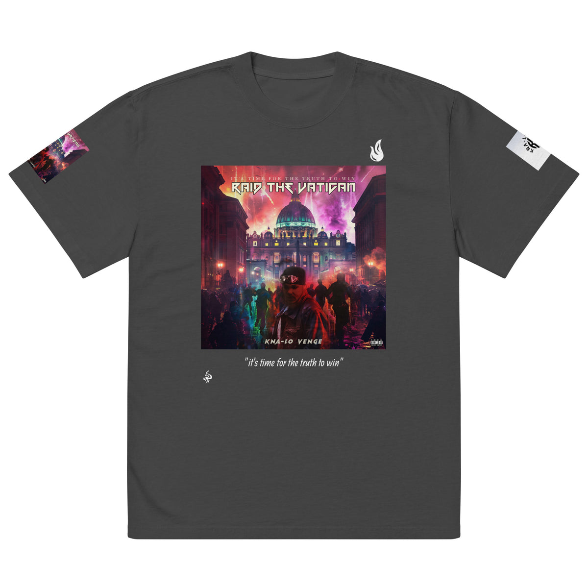 EXCLUSIVE "VENGE CREW" Oversized faded t-shirt