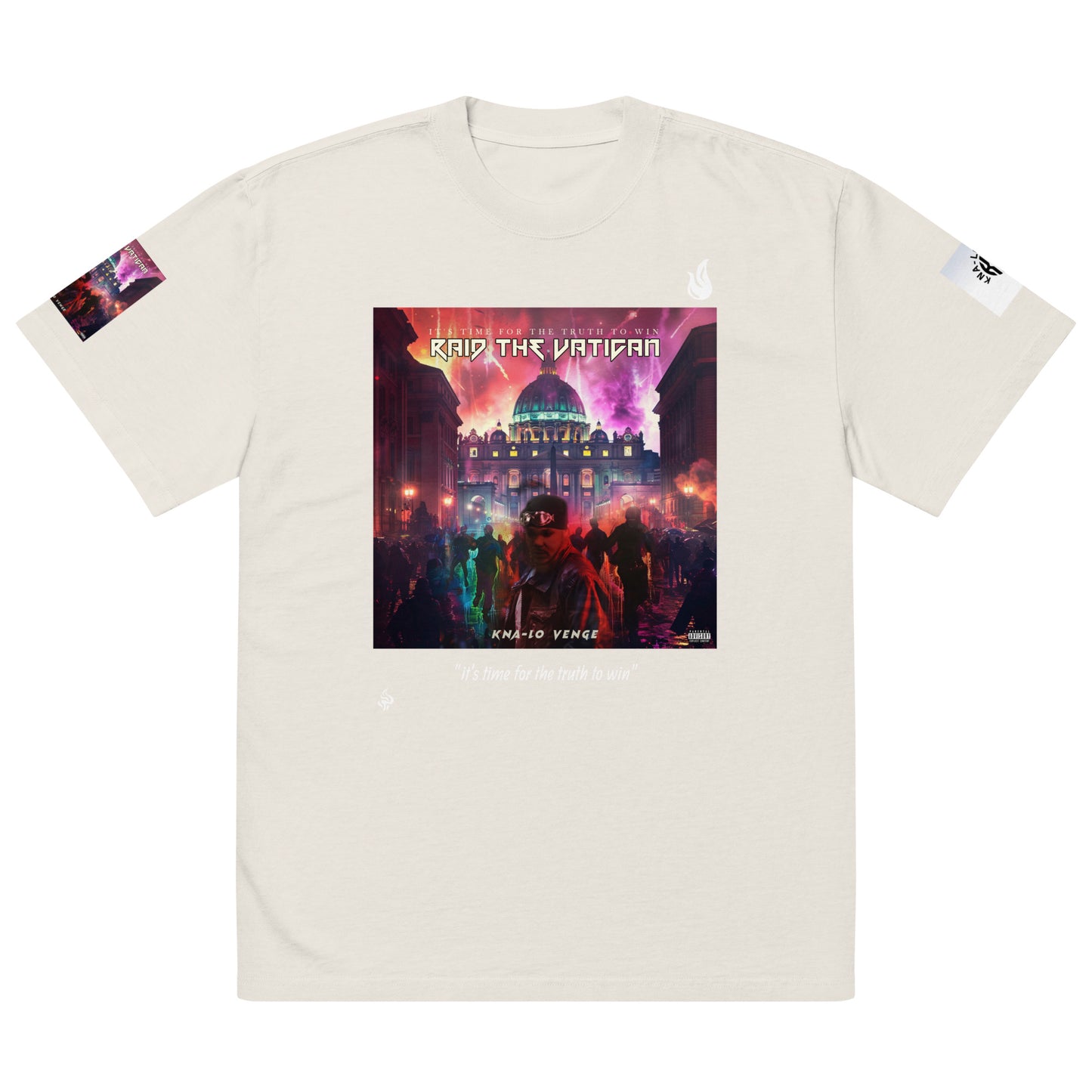 EXCLUSIVE "VENGE CREW" Oversized faded t-shirt