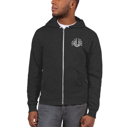 KLV LOGO unisex White Embroidered Logo Hoodie sweater