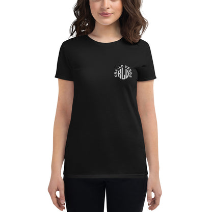KLV LOGO Woman's White Embroidered short sleeve t-shirt
