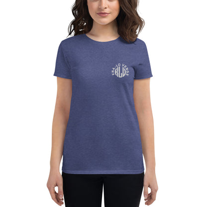 KLV LOGO Woman's White Embroidered short sleeve t-shirt