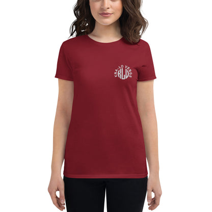 KLV LOGO Woman's White Embroidered short sleeve t-shirt