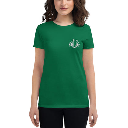 KLV LOGO Woman's White Embroidered short sleeve t-shirt