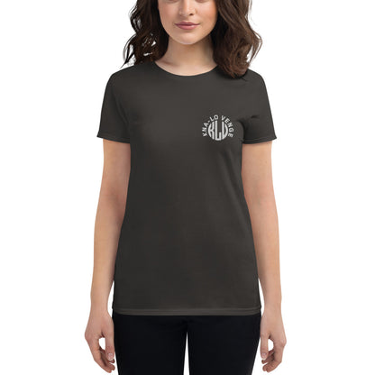 KLV LOGO Woman's White Embroidered short sleeve t-shirt